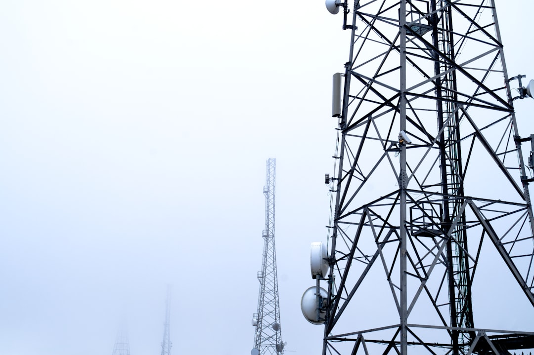 Telecom towers on a hill